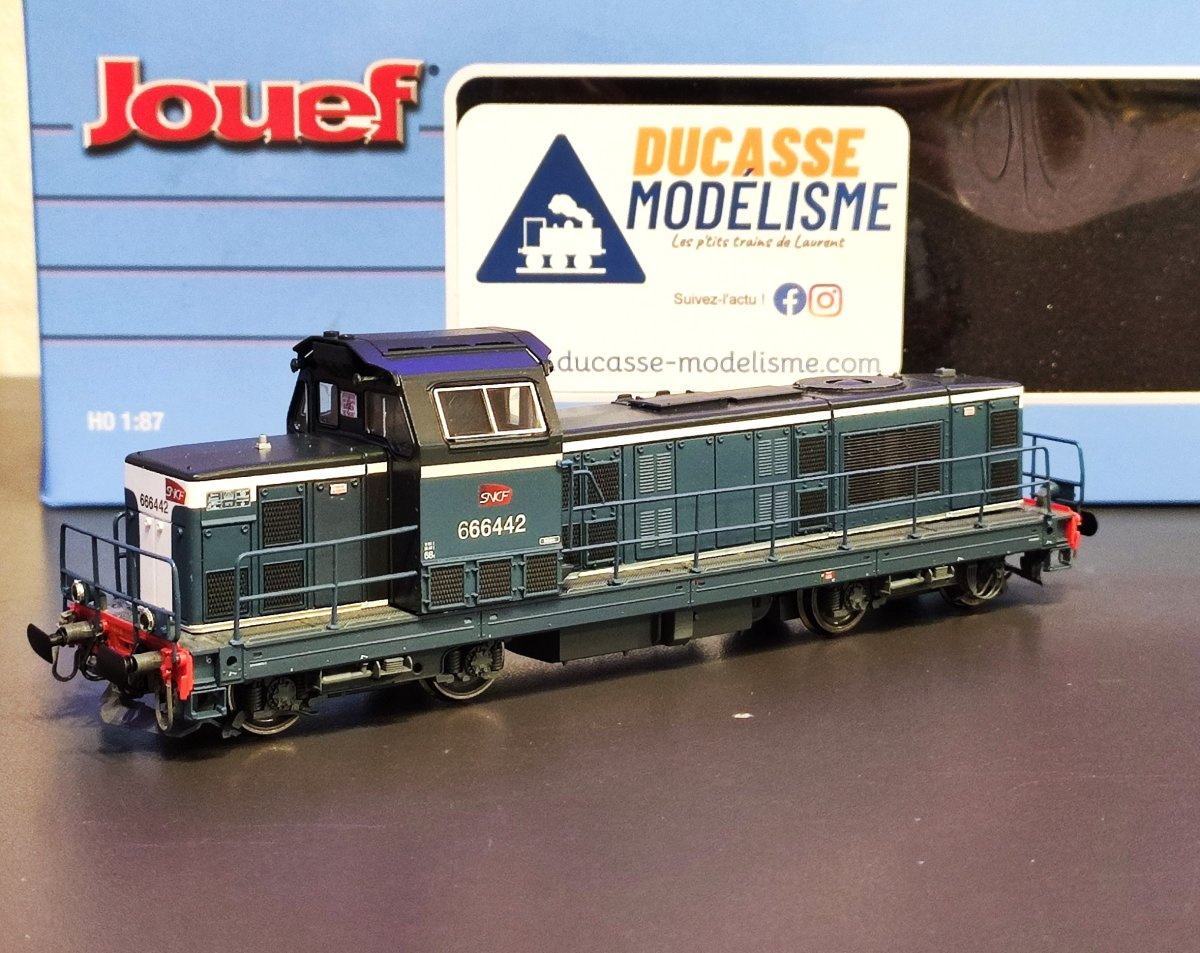 EXCLU DM ! JOUEF HJ2441 Locomotive diesel SNCF BB 66442 tous capots bleus